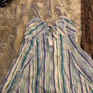 💥FINAL DAY Small blue striped mini dress